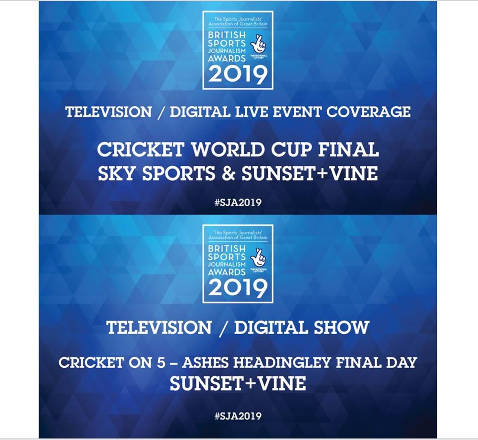 Sunset+Vine pick up two wins at Sports Journalism Awards 2020
